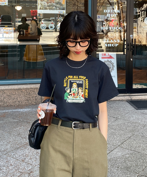 Chillfar(チルファー)の「アソートグラフィックミックスTEE(Tシャツ/カットソー・レディース・ブルー/ブラウン系/ブラウン/ネイビー系1/レッド/ホワイト/ホワイト系2/ホワイト系1/ブラック/ホワイト系/レッド系1/ブルー系1/イエロー系1/イエロー系/チャコール/イエロー/ネイビー系2/ホワイト系3/ネイビー系・FREE)」の11枚目の写真