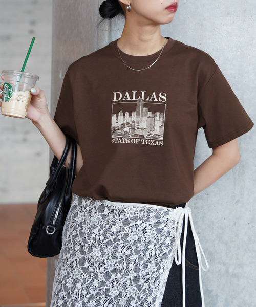 Chillfar(チルファー)の「アソートグラフィックミックスTEE(Tシャツ/カットソー・レディース・ブルー/ブラウン系/ブラウン/ネイビー系1/レッド/ホワイト/ホワイト系2/ホワイト系1/ブラック/ホワイト系/レッド系1/ブルー系1/イエロー系1/イエロー系/チャコール/イエロー/ネイビー系2/ホワイト系3/ネイビー系・FREE)」の8枚目の写真