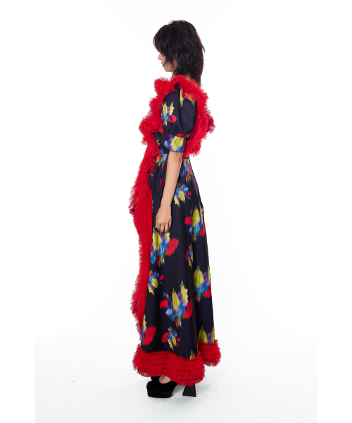 GREEDILOUS（グリディアス）の「Blur Floral Ruffled Dress（ワンピース・レディース・その他・SMALL/MEDIUM/LARGE/X-SMALL）」の4枚目の写真