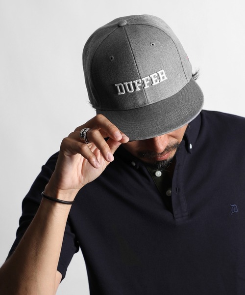 The DUFFER of ST.GEORGE（ザダファーオブセントジョージ）の「DUFFER ORIGINAL FLAT VISOR CAP：フラットバイザー キャップ（キャップ・メンズ・ネイビー/ダークブラウン/グレー/ブルー/ブラック・F）」の2枚目の写真