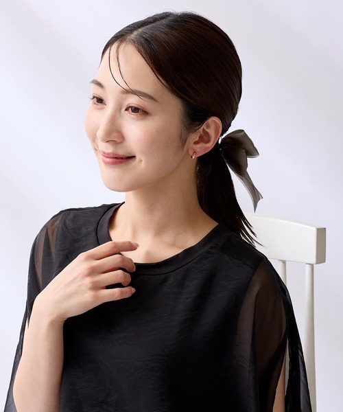 CALIN STANDARD(カリンスタンダード)の「◆金属アレルギー対応◆◆made in japan◆【片手でスムースワンタッチ】ダブルキュービックジルコニア ミニスムースピアス(ピアス(両耳用)・レディース・ピンクゴールド/ゴールド/シルバー・FREE)」の12枚目の写真
