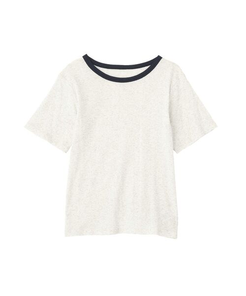 AMERICAN HOLIC(アメリカンホリック)の「【2点SET】配色半袖Tシャツ+針抜きカーディガン(Tシャツ/カットソー・レディース・ブラック/グレー系その他/オフホワイト・M/L)」の15枚目の写真