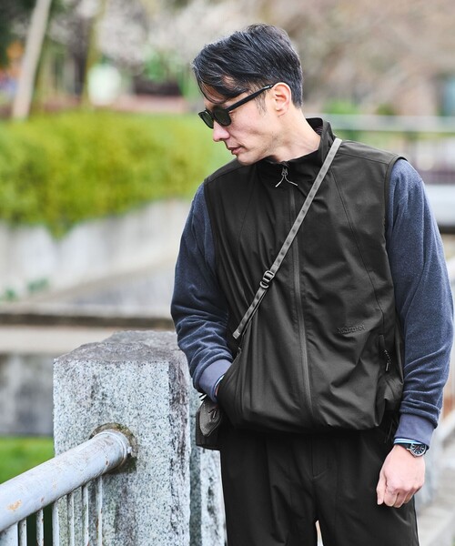 別注】＜Marmot＞A2 ウィンド シェル ベスト -4WAYストレッチ・はっ水