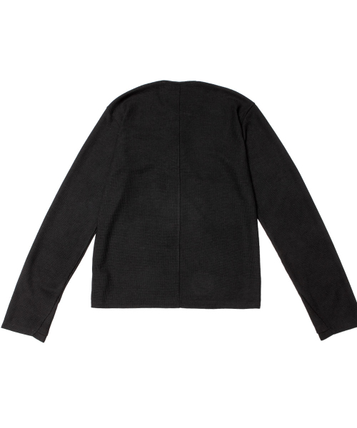 SCHISM INDUCING(スキズムインデューシング)の「BUTTON THERMAL HENLEY NECK SHIRT BLACK(Tシャツ/カットソー・レディース・その他・M/L)」の3枚目の写真