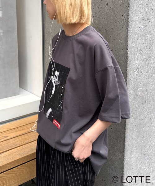CIAOPANIC TYPY（チャオパニックティピー）の「【TYPY×LOTTE板ガム】持続冷感板ガムフォトTEE（Tシャツ/カットソー・メンズ・チャコールグレー/ホワイト・LARGE/SMALL/MEDIUM）」の10枚目の写真