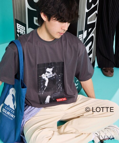 CIAOPANIC TYPY（チャオパニックティピー）の「【TYPY×LOTTE板ガム】持続冷感板ガムフォトTEE（Tシャツ/カットソー・メンズ・チャコールグレー/ホワイト・LARGE/SMALL/MEDIUM）」の13枚目の写真