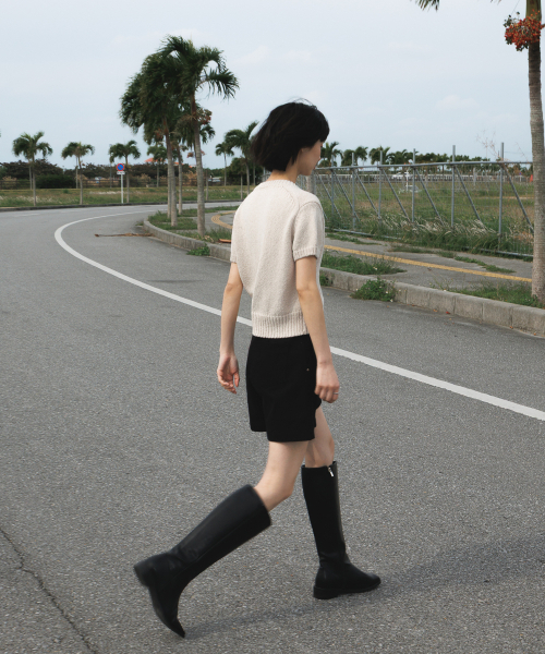 DEHEVE（デヘヴェ）の「Boucle Short Sleeve Cardigan [Ivory]（カーディガン/ボレロ・レディース・アイボリー・OS）」の7枚目の写真