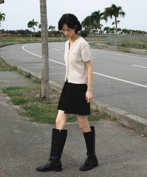 DEHEVE（デヘヴェ）の「Boucle Short Sleeve Cardigan [Ivory]（カーディガン/ボレロ・レディース・アイボリー・OS）」の9枚目の写真