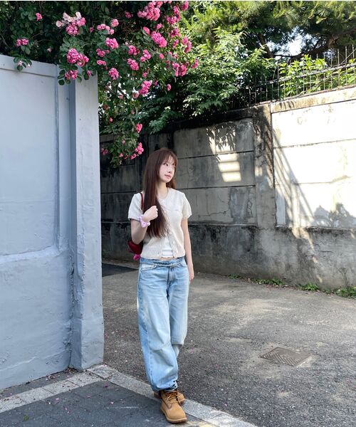 DEHEVE（デヘヴェ）の「Boucle Short Sleeve Cardigan [Ivory]（カーディガン/ボレロ・レディース・アイボリー・OS）」の11枚目の写真