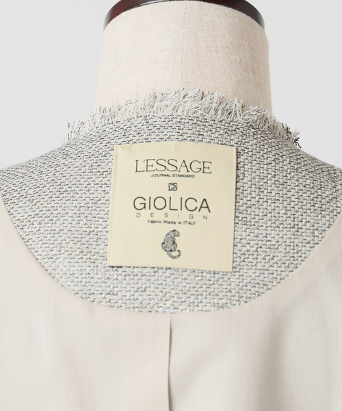 journal standard L'essage(ジャーナルスタンダードレサージュ)の「GIOLICA ツイードメッシュショートスリーブ ジャケット(ノーカラージャケット・レディース・グレー・FREE)」の20枚目の写真
