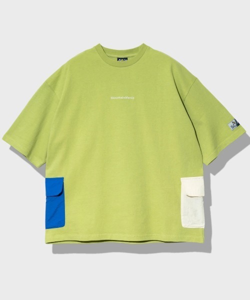 Mountain Mania（マウンテンマニア）の「Mountain Mania/マウンテンマニア　Mountain Mania x gsc オリジナル天竺 サイドポケットTEE【GSC別注】（Tシャツ/カットソー・メンズ・ホワイト/ライトグリーン/ブラウン/オレンジ/ブラック/サックスブルー・MEDIUM/LARGE/X-LARGE）」の5枚目の写真