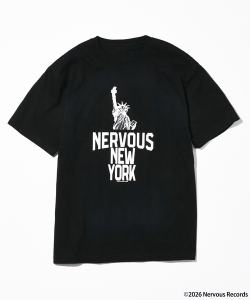 JOURNAL STANDARD(ジャーナルスタンダード)の「Nervous Records / ナーヴァス・レコーズ × JOURNAL STANDARD New York(Tシャツ/カットソー・メンズ・ホワイト/ブラック・MEDIUM/X-LARGE/LARGE)」の2枚目の写真