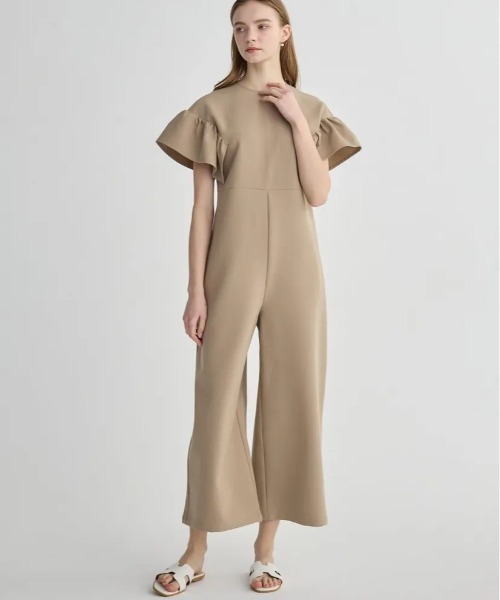 BIRTHDAY BASH(バースデイバッシュ)の「CLIONE FRILL ROMPERS(サロペット/オーバーオール・レディース・ベージュ/ネイビー・MEDIUM/SMALL)」の7枚目の写真