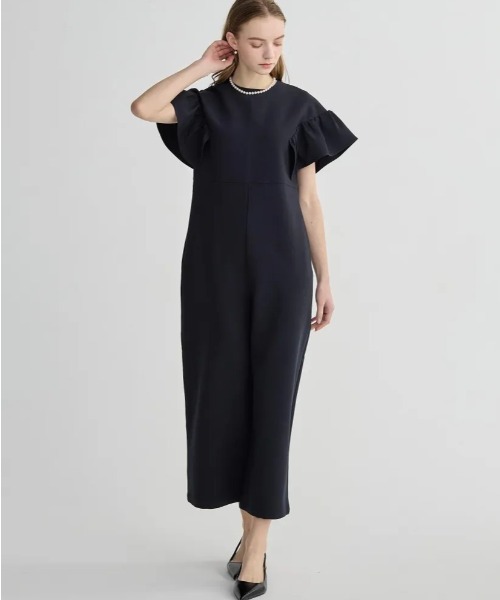 BIRTHDAY BASH(バースデイバッシュ)の「CLIONE FRILL ROMPERS(サロペット/オーバーオール・レディース・ベージュ/ネイビー・MEDIUM/SMALL)」の8枚目の写真