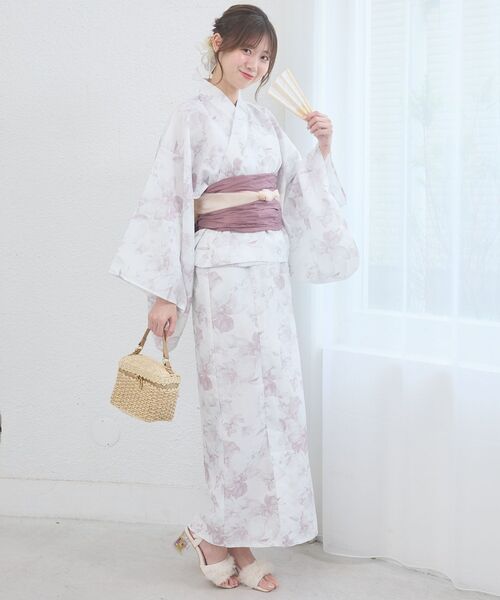 MAJESTIC LEGON（マジェスティックレゴン）の「ワンピでも着れる2WAY浴衣（浴衣・レディース・ピンクベージュ/イエロー系その他/ピンク系その他2/ブルー系その他4/ネイビー・MEDIUM）」の4枚目の写真