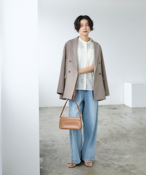 CROSS FUNCTION(クロスファンクション)の「サマ美え レースフレンチスリーブブラウス【CROSS FUNCTION/クロスファンクション】(シャツ/ブラウス・レディース・ブラック/アイボリー・LL/L/M)」の17枚目の写真