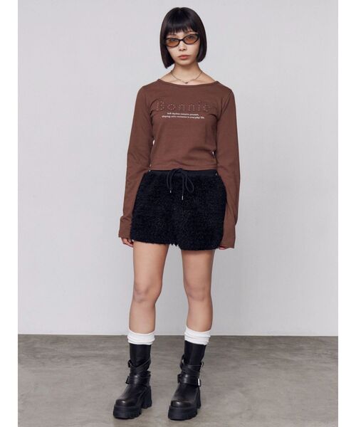 EMODA(エモダ)の「フェザーショートパンツ(その他パンツ・レディース・アイボリー/ブラック/グレー・FREE)」の14枚目の写真