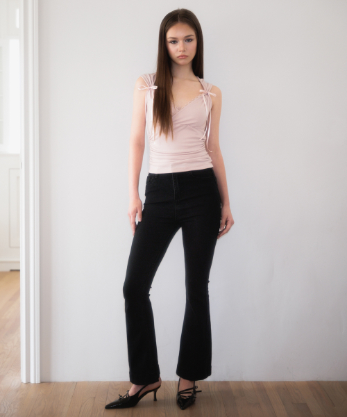 ROSEFRANTZ（ロゼフランツ）の「Lace-trim Ribbon Muse Sleeveless [Pink]（Tシャツ/カットソー・レディース・PINK・OS）」の5枚目の写真