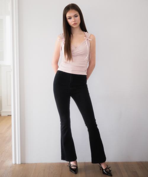 ROSEFRANTZ（ロゼフランツ）の「Lace-trim Ribbon Muse Sleeveless [Pink]（Tシャツ/カットソー・レディース・PINK・OS）」の7枚目の写真