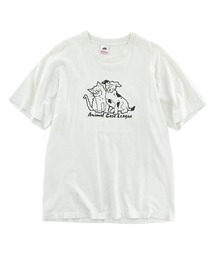 【USED】90’s Fruit of the Loom “Animal Care League” アニマル Tシャツ USA製