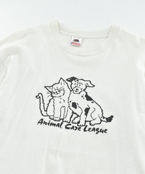 FRUIT OF THE LOOM(フルーツオブザルーム)の「【USED】90’s Fruit of the Loom “Animal Care League” アニマル Tシャツ USA製(Tシャツ/カットソー・メンズ・ホワイト・LARGE)」の2枚目の写真