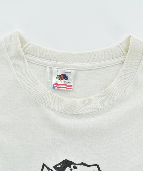 FRUIT OF THE LOOM(フルーツオブザルーム)の「【USED】90’s Fruit of the Loom “Animal Care League” アニマル Tシャツ USA製(Tシャツ/カットソー・メンズ・ホワイト・LARGE)」の4枚目の写真