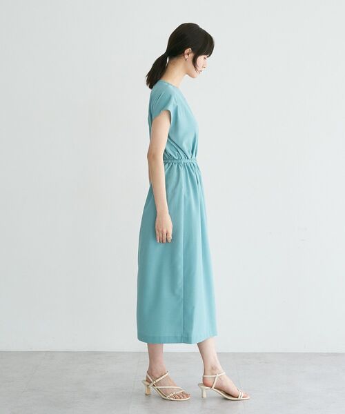 YECCA VECCA(イェッカヴェッカ)の「リネンライクスキッパーワンピース(ワンピース・レディース・ネイビー/グリーン/オレンジ/ライトベージュ・FREE)」の9枚目の写真