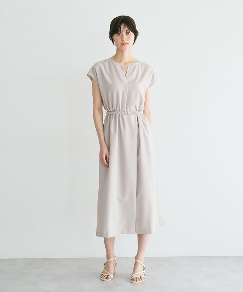 YECCA VECCA(イェッカヴェッカ)の「リネンライクスキッパーワンピース(ワンピース・レディース・ネイビー/グリーン/オレンジ/ライトベージュ・FREE)」の11枚目の写真