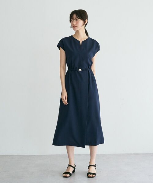 YECCA VECCA(イェッカヴェッカ)の「リネンライクスキッパーワンピース(ワンピース・レディース・ネイビー/グリーン/オレンジ/ライトベージュ・FREE)」の15枚目の写真