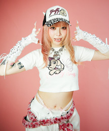 『GALFY/ガルフィー』ピカピカギャルちゃんバタフライチビTee【Z】