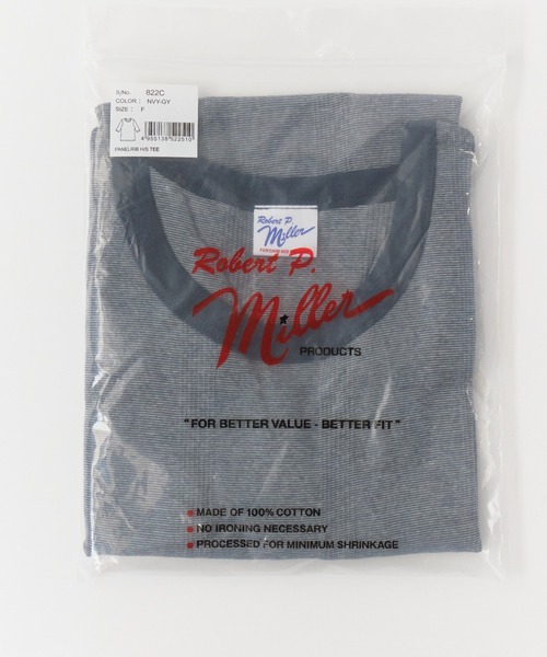 MILLER（ミラー）の「R.P.miller/ミラー パネルリブH/S 5分袖 Tシャツ（Tシャツ/カットソー・レディース・ブラック×レッド/グレー系/タン/ブルー系その他/レッド系その他/ホワイト・FREE）」の14枚目の写真