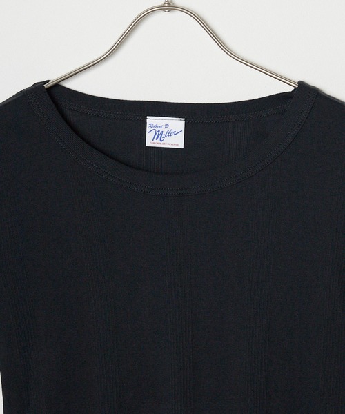 MILLER（ミラー）の「R.P.miller/ミラー パネルリブH/S 5分袖 Tシャツ（Tシャツ/カットソー・レディース・ブラック×レッド/グレー系/タン/ブルー系その他/レッド系その他/ホワイト・FREE）」の7枚目の写真