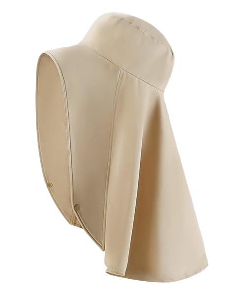 DAY CLOSET（デイ クローゼット）の「【UVカット率99.9%/UPF50+/ネックカバー付き/取り外せるストラップ有】360度隙なし日除けマルチサンバイザー型多機能ハット（サンバイザー・レディース・ブラック/ライトグレー/ベージュ/ピンク/キナリ・ONE SIZE）」の8枚目の写真