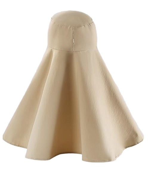 DAY CLOSET（デイ クローゼット）の「【UVカット率99.9%/UPF50+/ネックカバー付き/取り外せるストラップ有】360度隙なし日除けマルチサンバイザー型多機能ハット（サンバイザー・レディース・ブラック/ライトグレー/ベージュ/ピンク/キナリ・ONE SIZE）」の9枚目の写真