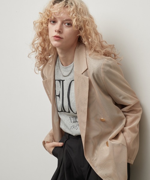 uchi.(ウチ)の「綿100% SELONロゴプリントTシャツ(Tシャツ/カットソー・レディース・杢グレー/チャコールグレー/オフホワイト/サックスブルー/ワイン系・FREE)」の17枚目の写真