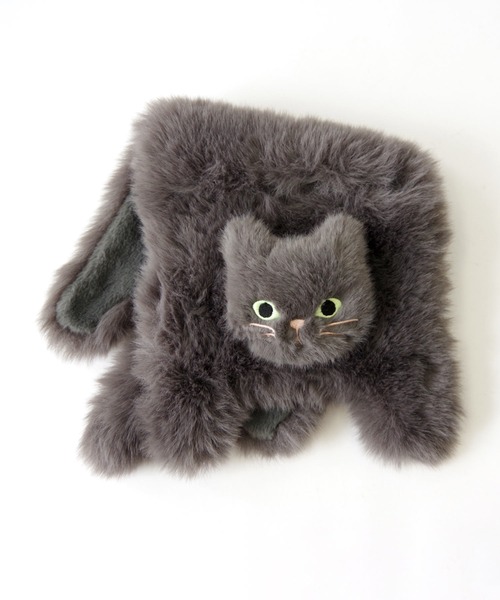 WOVEN(ウーヴン)の「WOVEN (ウーヴン) / エコファー ねこフラップカバー バッグカバー トートバッグ用 猫 縦型(トートバッグ・レディース・ブラウン/ブラック/グレー・FREE)」の2枚目の写真