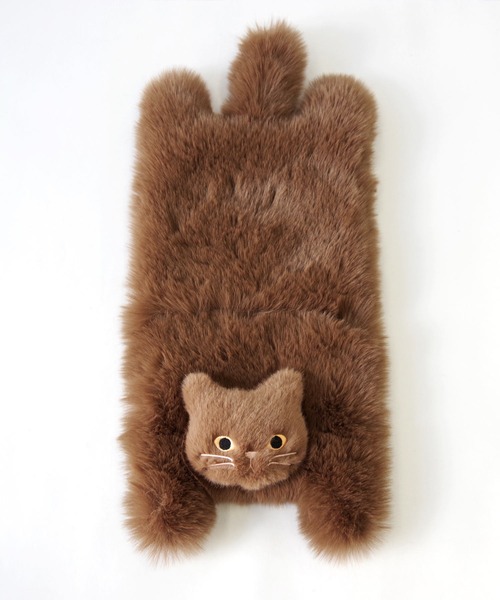 WOVEN(ウーヴン)の「WOVEN (ウーヴン) / エコファー ねこフラップカバー バッグカバー トートバッグ用 猫 縦型(トートバッグ・レディース・ブラウン/ブラック/グレー・FREE)」の8枚目の写真