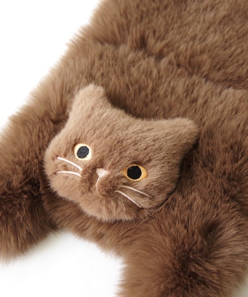 WOVEN(ウーヴン)の「WOVEN (ウーヴン) / エコファー ねこフラップカバー バッグカバー トートバッグ用 猫 縦型(トートバッグ・レディース・ブラウン/ブラック/グレー・FREE)」の10枚目の写真