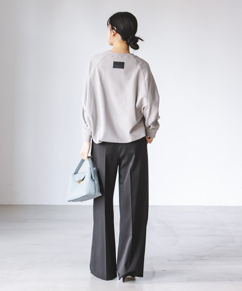 Noble(ノーブル)の「《追加》エステルツイルストレッチスラックスパンツ(スラックス・レディース・ナチュラル/ブラック/チャコールグレー/ホワイト・38/40/36/34)」の13枚目の写真