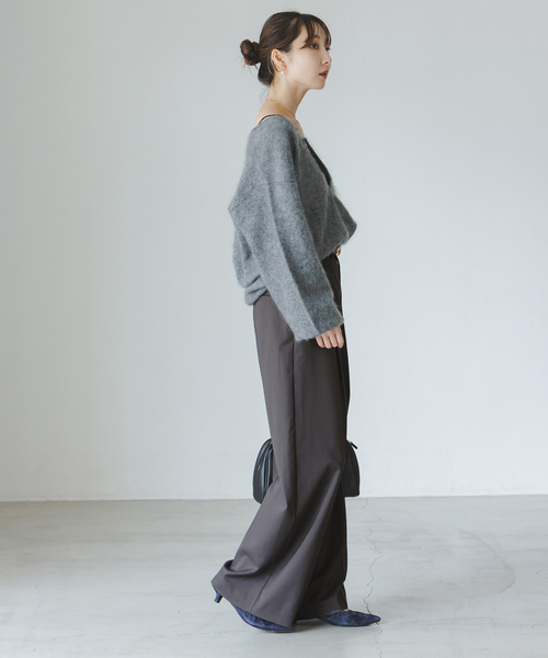 Noble(ノーブル)の「《追加》エステルツイルストレッチスラックスパンツ(スラックス・レディース・ナチュラル/ブラック/チャコールグレー/ホワイト・38/40/36/34)」の21枚目の写真
