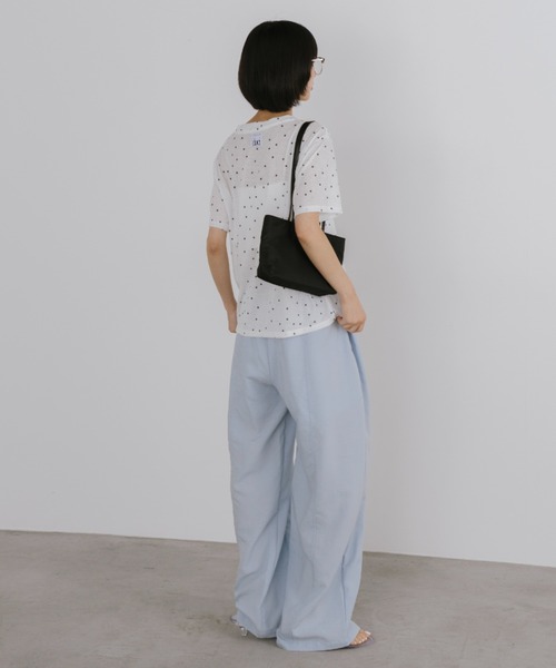 duei(デュイ)の「ドットベーシックハーフスリーブTシャツ(Tシャツ/カットソー・レディース・ベージュ/グレー/ホワイト・FREE)」の8枚目の写真