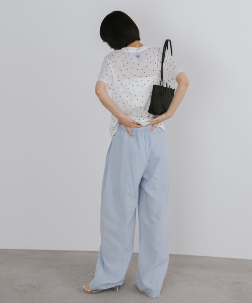 duei(デュイ)の「ドットベーシックハーフスリーブTシャツ(Tシャツ/カットソー・レディース・ベージュ/グレー/ホワイト・FREE)」の9枚目の写真