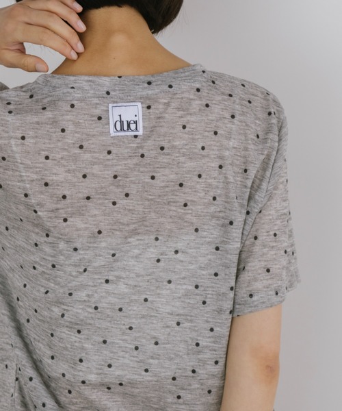 duei(デュイ)の「ドットベーシックハーフスリーブTシャツ(Tシャツ/カットソー・レディース・ベージュ/グレー/ホワイト・FREE)」の11枚目の写真