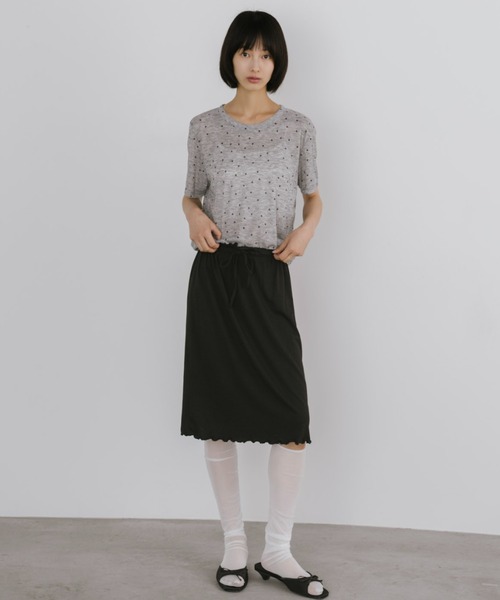 duei(デュイ)の「ドットベーシックハーフスリーブTシャツ(Tシャツ/カットソー・レディース・ベージュ/グレー/ホワイト・FREE)」の15枚目の写真