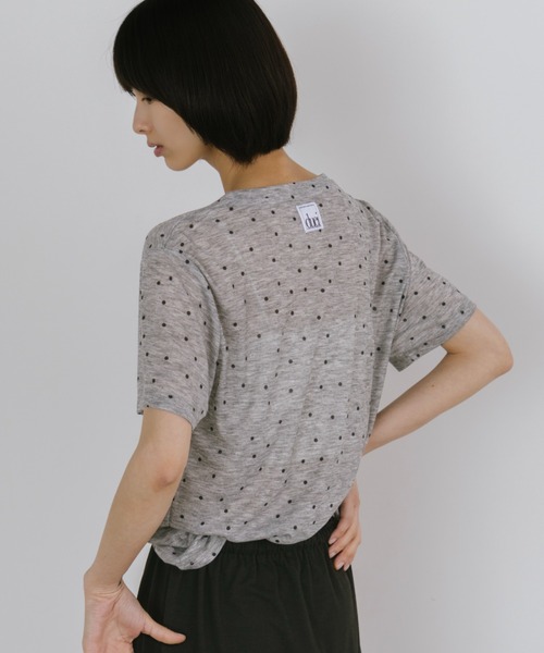 duei(デュイ)の「ドットベーシックハーフスリーブTシャツ(Tシャツ/カットソー・レディース・ベージュ/グレー/ホワイト・FREE)」の12枚目の写真