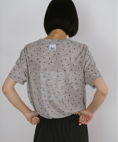 duei(デュイ)の「ドットベーシックハーフスリーブTシャツ(Tシャツ/カットソー・レディース・ベージュ/グレー/ホワイト・FREE)」の14枚目の写真