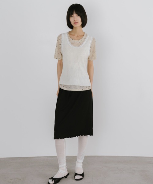 duei(デュイ)の「ドットベーシックハーフスリーブTシャツ(Tシャツ/カットソー・レディース・ベージュ/グレー/ホワイト・FREE)」の20枚目の写真