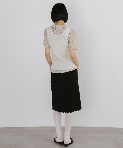 duei(デュイ)の「ドットベーシックハーフスリーブTシャツ(Tシャツ/カットソー・レディース・ベージュ/グレー/ホワイト・FREE)」の22枚目の写真