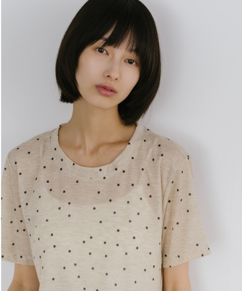 duei(デュイ)の「ドットベーシックハーフスリーブTシャツ(Tシャツ/カットソー・レディース・ベージュ/グレー/ホワイト・FREE)」の18枚目の写真
