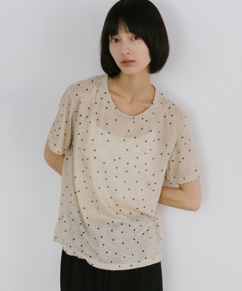 duei(デュイ)の「ドットベーシックハーフスリーブTシャツ(Tシャツ/カットソー・レディース・ベージュ/グレー/ホワイト・FREE)」の19枚目の写真